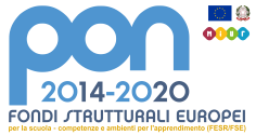 Logo PON 2014-2020 fondi strutturali europei per la scuola - competenze e ambienti per l'apprendimento (FESR/FSE)